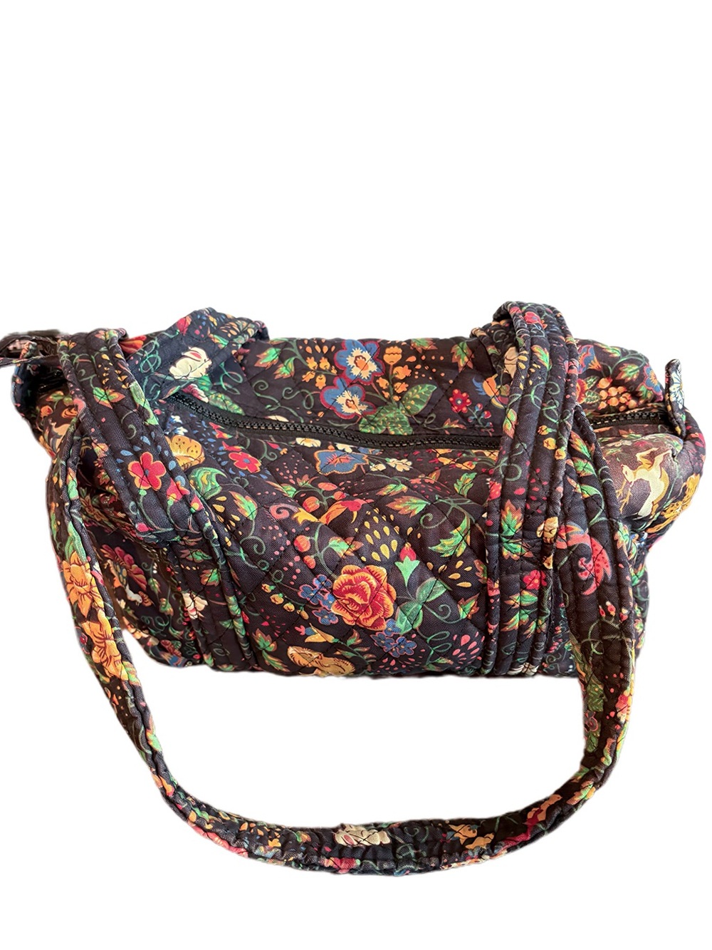 Vintage Vera Bradley “Tavern on the Green” Retired Quilted Duffle Handbag
